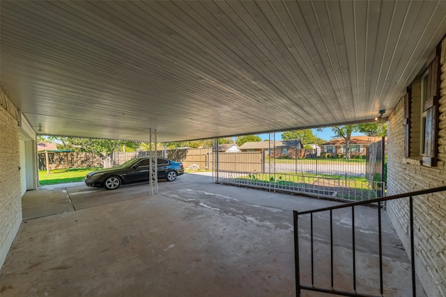 view of patio / terrace featuring a carport