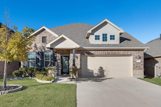 view of front of property featuring a front yard