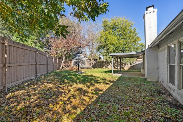 view of yard featuring a patio