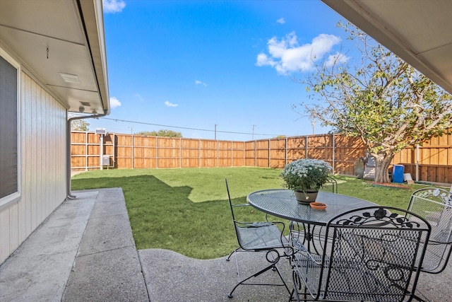 view of yard featuring a patio area