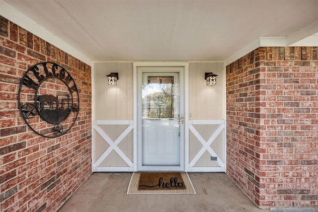 view of doorway to property