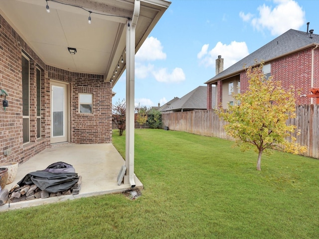 view of yard featuring a patio area