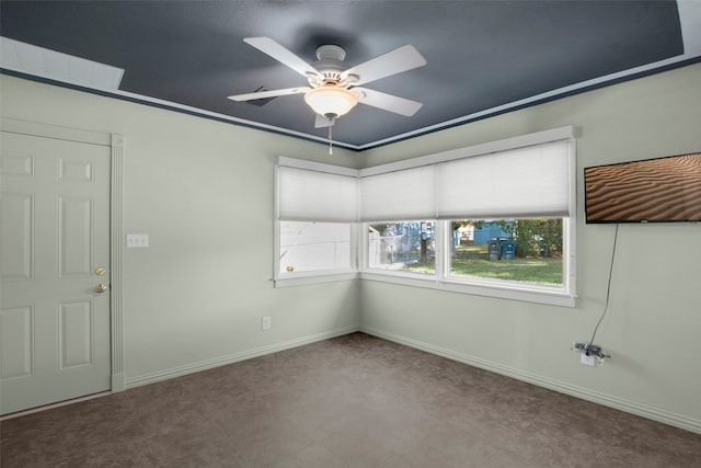 unfurnished room featuring ceiling fan