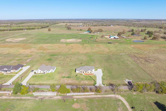 drone / aerial view featuring a rural view