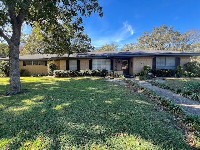 ranch-style house with a front yard