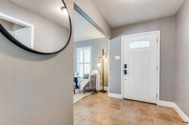 view of tiled foyer