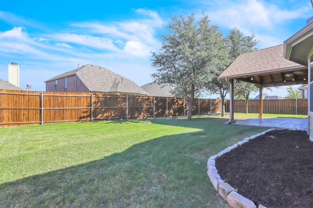 view of yard featuring a patio area