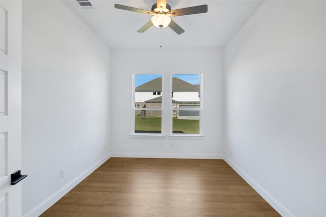 5520 Gaelic Dr, Celina, TX 75009 - unfurnished room featuring wood finished floors, ceiling fan, and baseboards