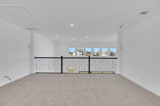 5520 Gaelic Dr, Celina, TX 75009 - carpeted empty room featuring attic access, baseboards, and recessed lighting