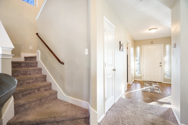 view of tiled entrance foyer