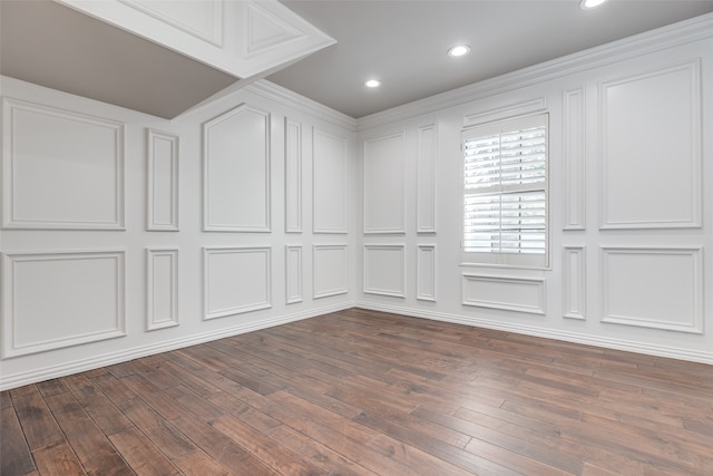 interior space featuring dark hardwood / wood-style floors