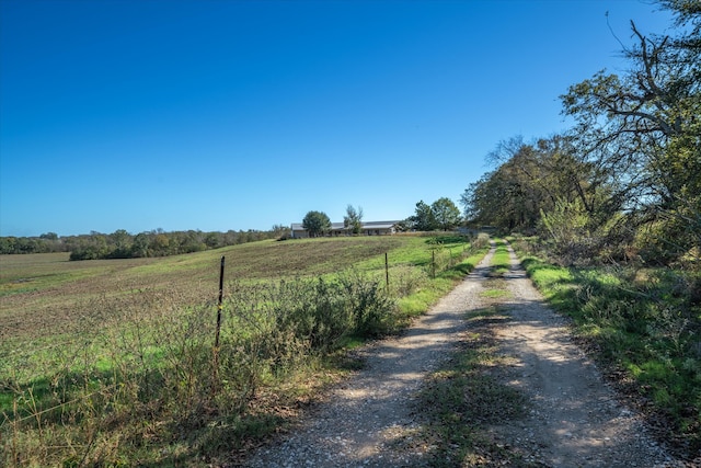 view of street featuring a rural view