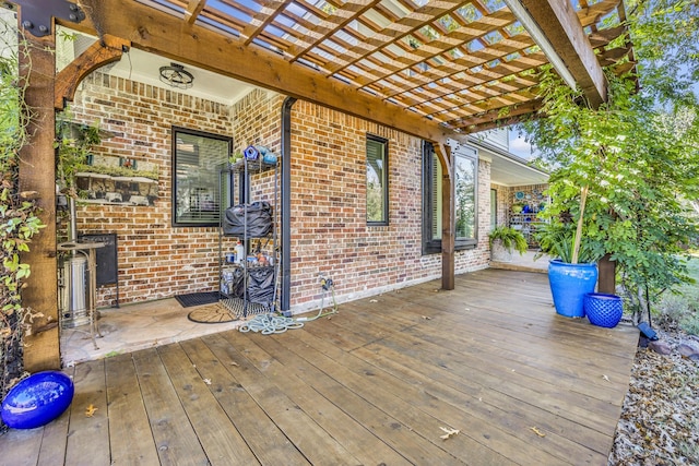 2405 Deer Run Ct, Heath, TX 75032 - wooden deck featuring a pergola