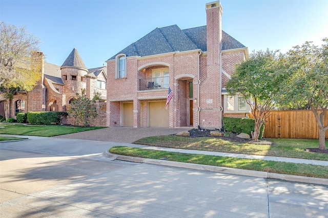 view of french country inspired facade