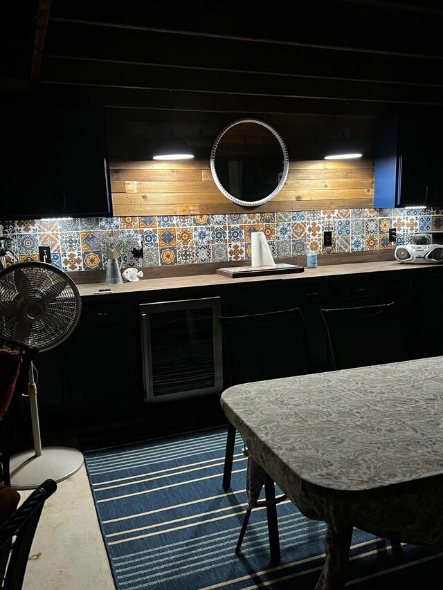 208 Cedar Ln, Burleson, TX 76028 - bar with a sink and decorative backsplash