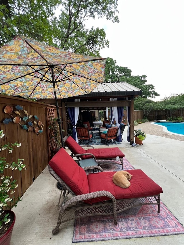 208 Cedar Ln, Burleson, TX 76028 - view of patio with a fenced backyard