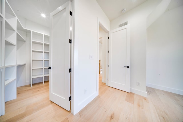 interior space featuring light hardwood / wood-style floors