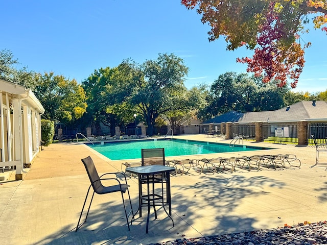 view of pool with a patio