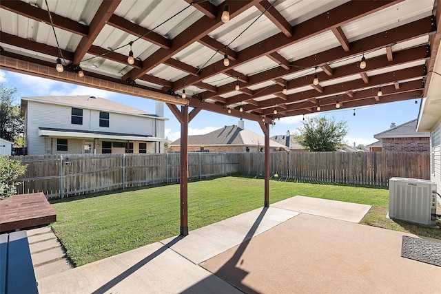 view of patio / terrace featuring central AC