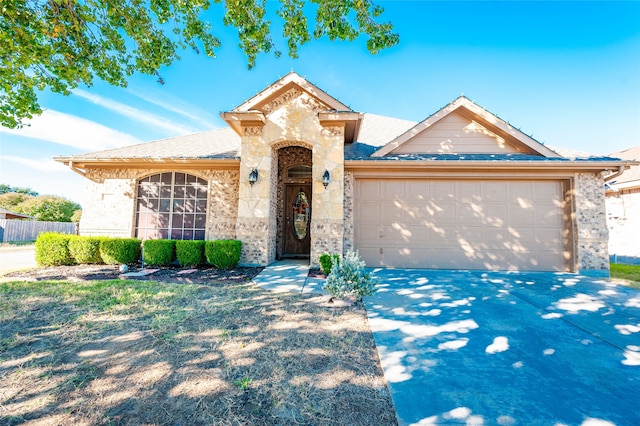 view of front of home featuring a garage