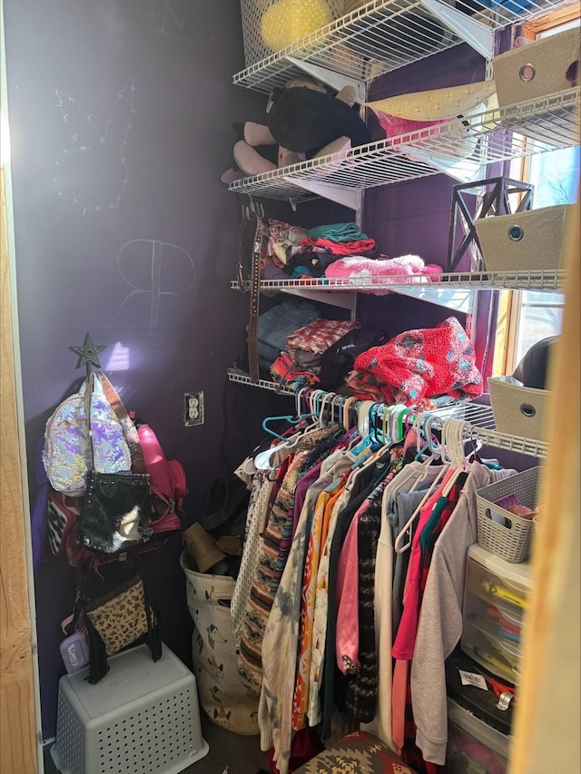 view of walk in closet