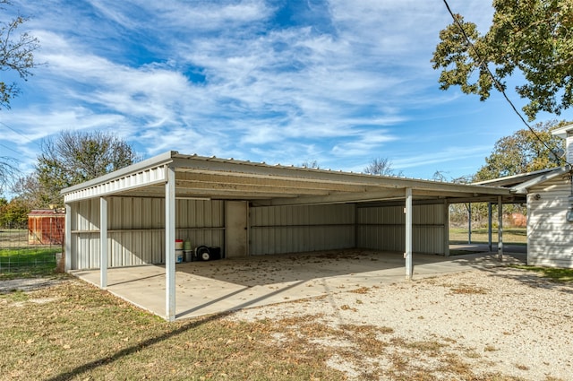 view of parking / parking lot