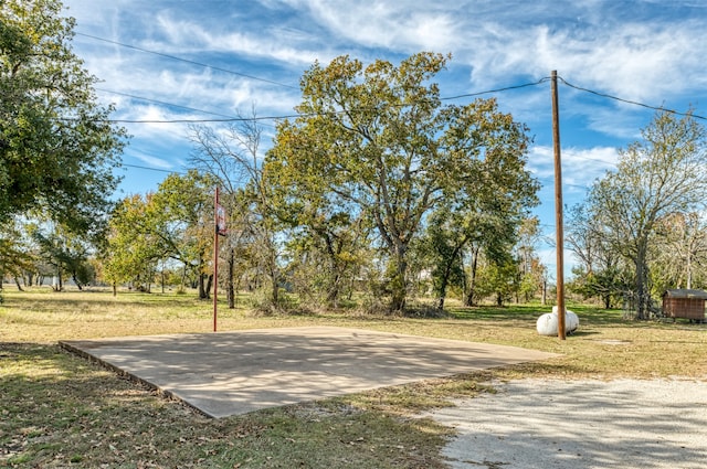 exterior space with basketball court