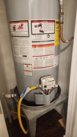 utilities featuring gas water heater