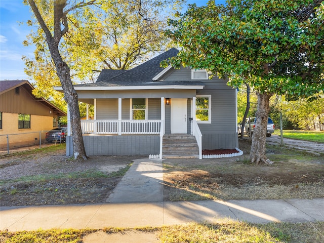 view of front of home with covered porch