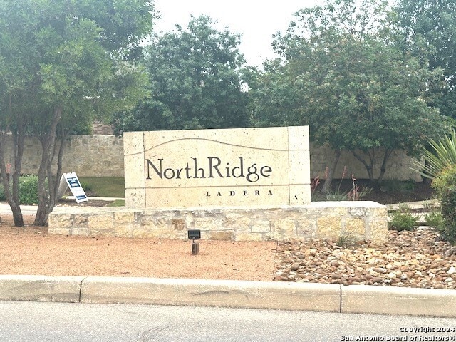 view of community sign