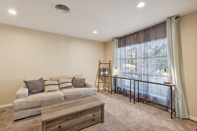 view of carpeted living room