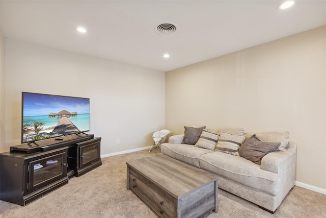 view of carpeted living room