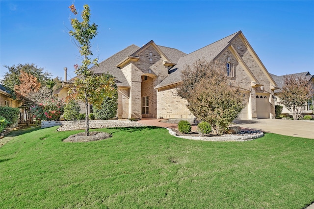 view of front of home featuring a front yard