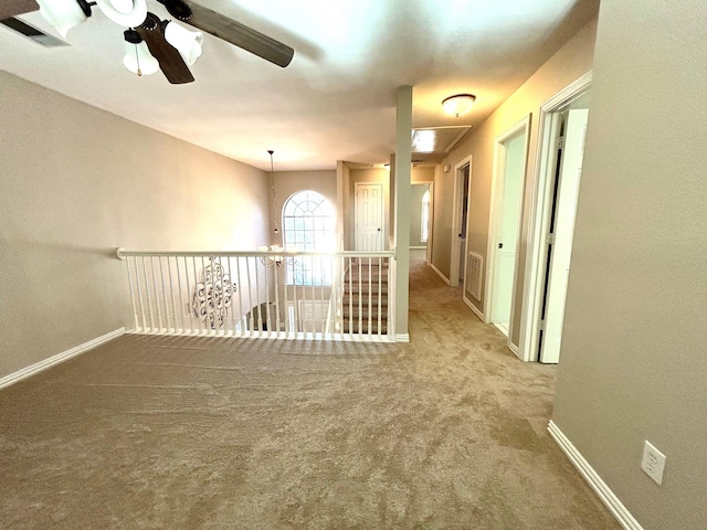 interior space featuring carpet