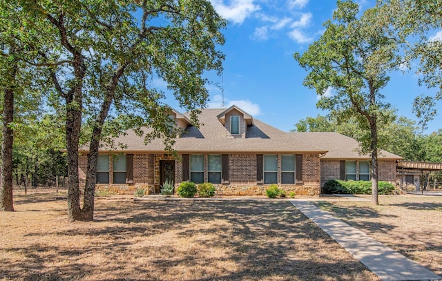 view of single story home