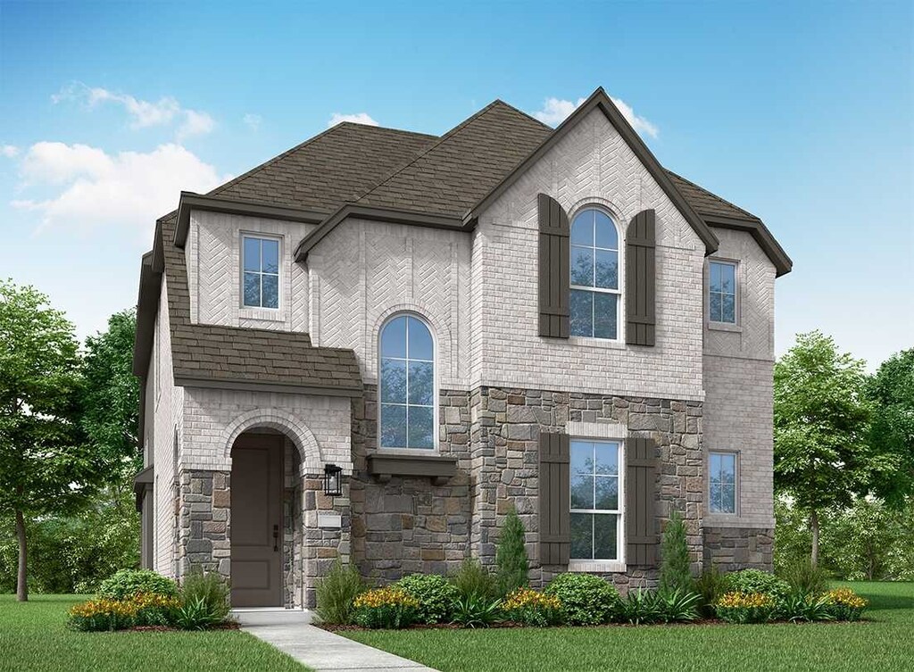 3925 Stars St, Celina, TX 75078 - french provincial home with a front lawn