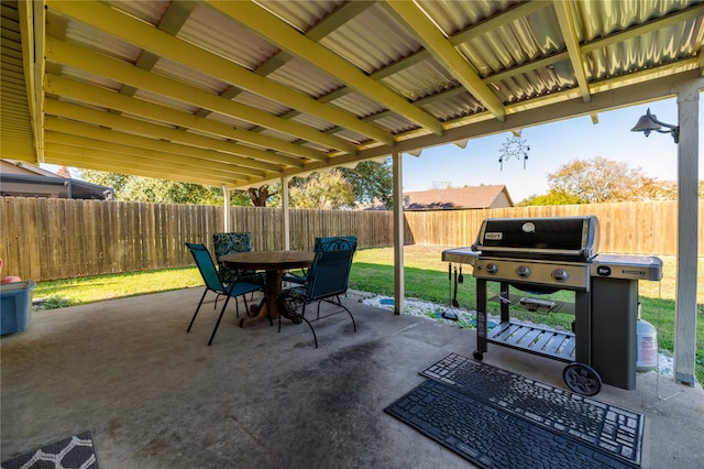 view of patio / terrace with area for grilling