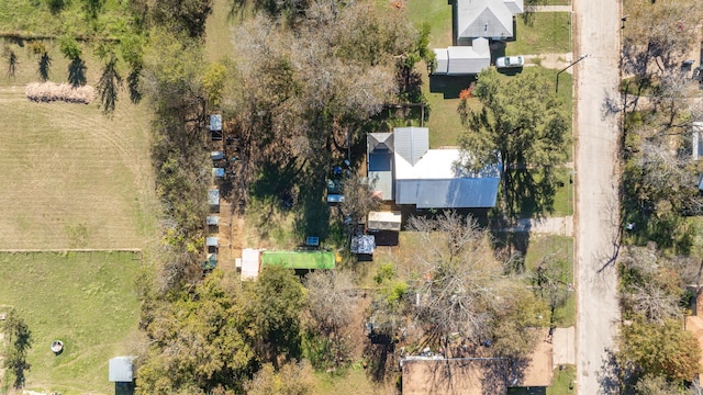 aerial view featuring a rural view