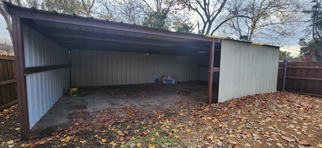 view of outdoor structure with a carport