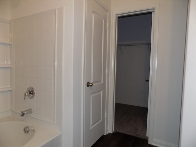 bathroom featuring bathtub / shower combination