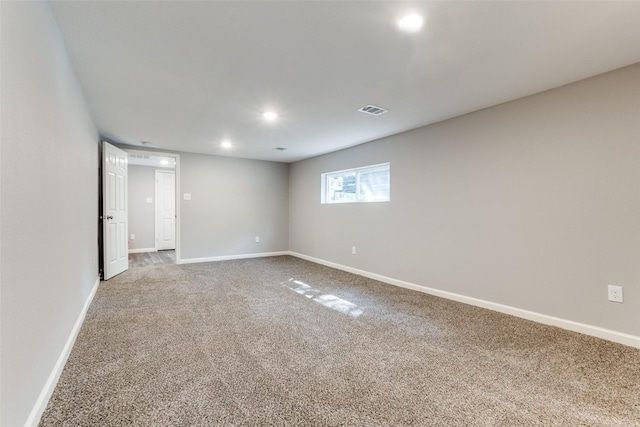6614 Parkdale Dr, Dallas, TX 75227 - carpeted spare room with baseboards and recessed lighting