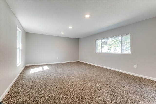 view of carpeted spare room