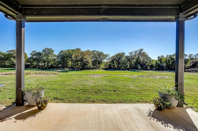 view of yard with a patio