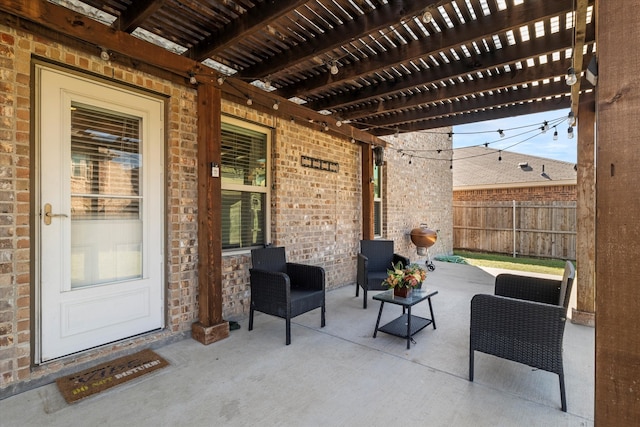 view of patio / terrace with a pergola