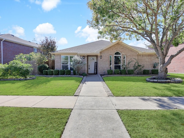 ranch-style house with a front yard