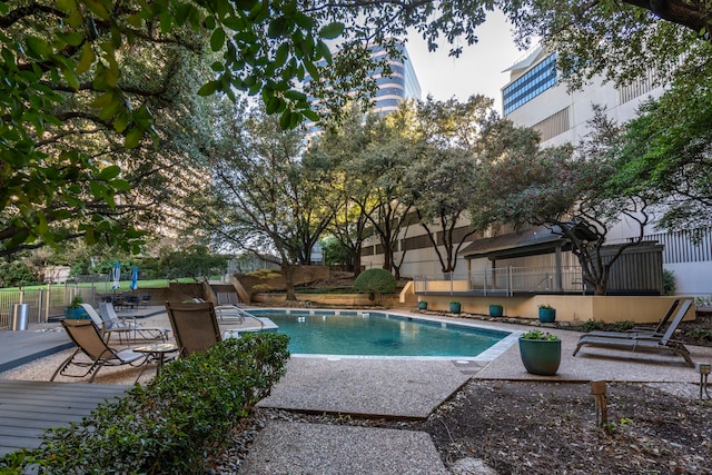 view of pool featuring a patio area