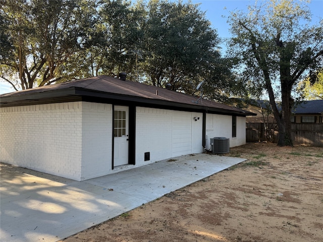 garage featuring central AC