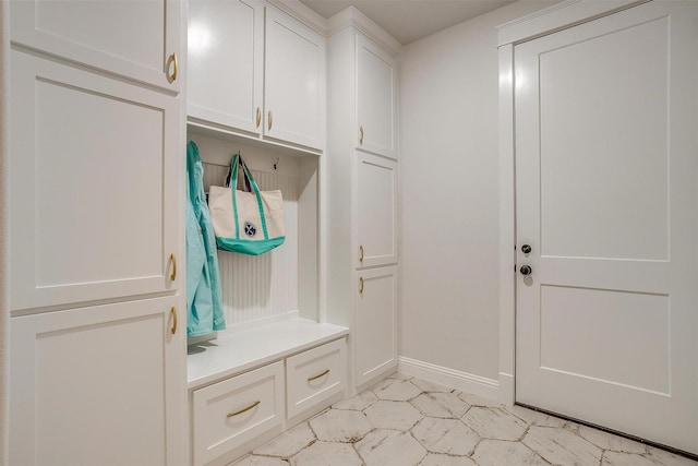 2717 River Path Ct, Burleson, TX 76028 - mudroom featuring baseboards and light tile patterned flooring