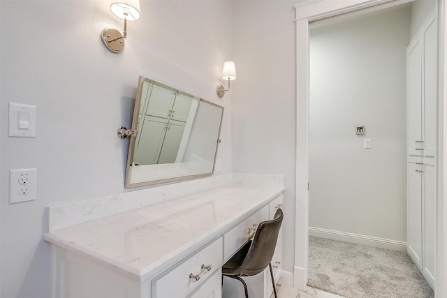 2717 River Path Ct, Burleson, TX 76028 - bathroom featuring vanity and baseboards