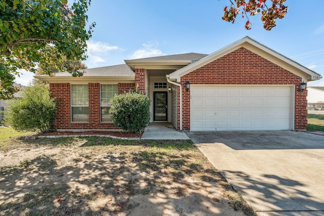 ranch-style home with a garage